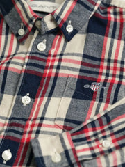 Closer look at the GANT checked shirt.