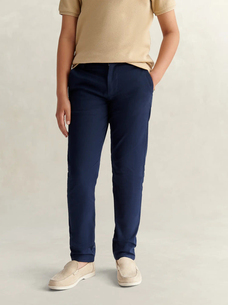 Closer view of the GANT chinos.