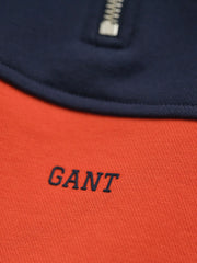 Closer view of the GANT colourblock sweatshirt.