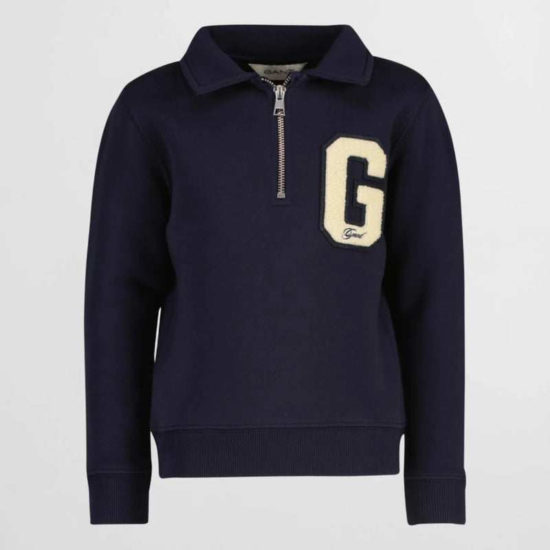 GANT Half Zip Sweatshirt - Navy
