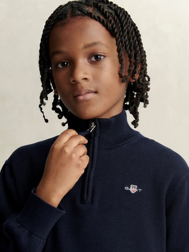 GANT Half Zip Sweatshirt - Navy