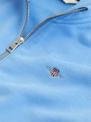 Closer view of the GANT half zip sweatshirt.