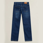 Back of the GANT mid blue straight fit jeans.