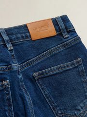 Closer look at the GANT straight fit jeans.