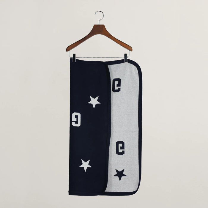 GANT navy knitted blanket - 599135.