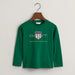 GANT green l/s archive shield t-shirt - 805183.