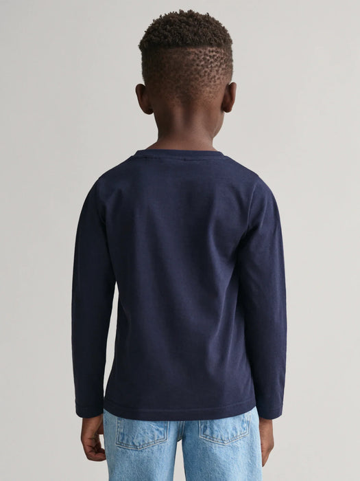 Back view of the GANT boy's l/s archive shield t-shirt.