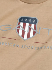 Closer look at the GANT long sleeve archive t-shirt.