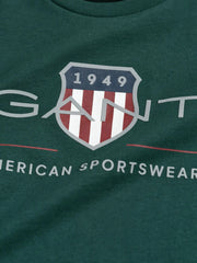 Closer look at the GANT long sleeve archive t-shirt.