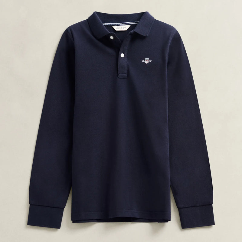GANT L/S Rugby Shirt - Navy