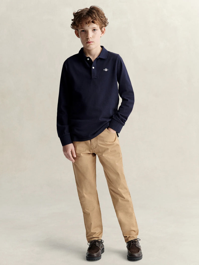 GANT L/S Rugby Shirt - Navy