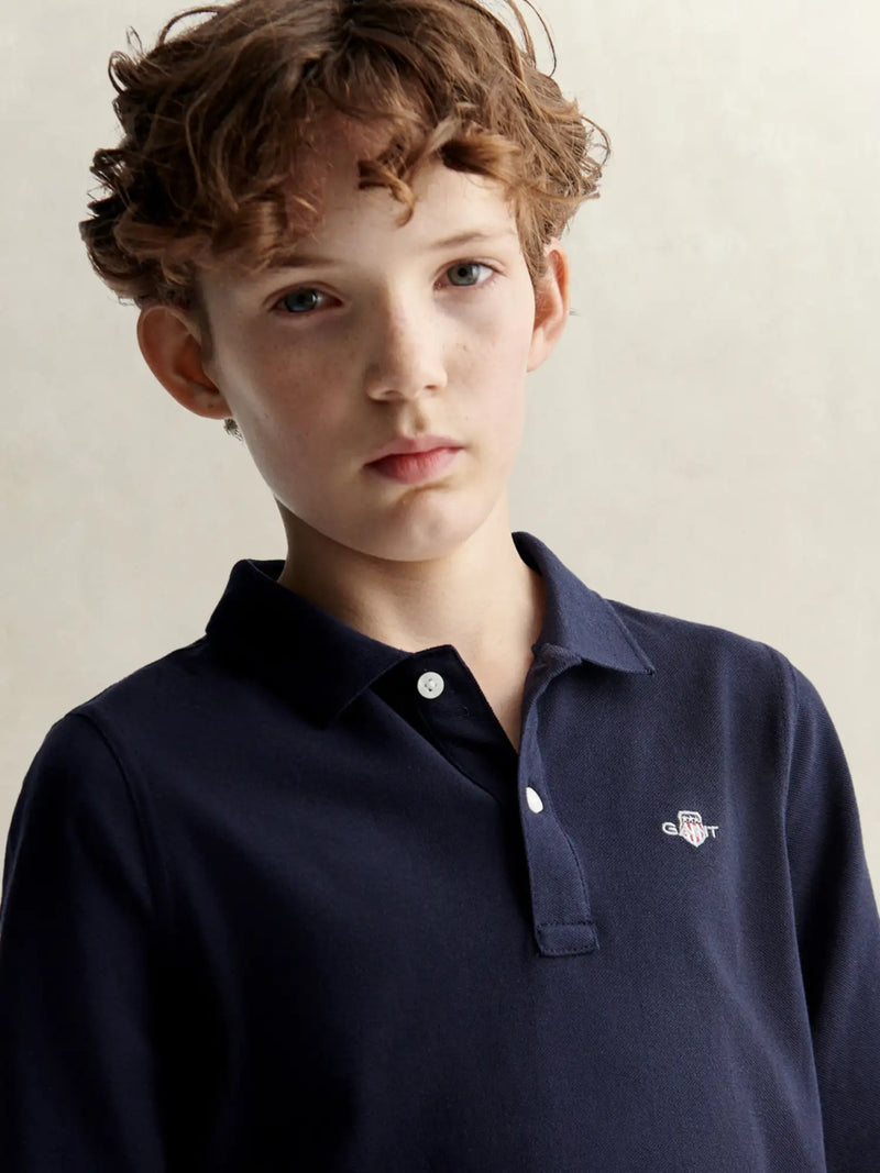GANT L/S Rugby Shirt - Navy