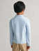 Back view of the GANT blue l/s rugby shirt.