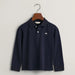 GANT navy long sleeve rugby shirt - 802550.