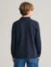 Back view of the GANT navy l/s rugby shirt.