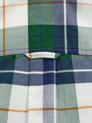 Rear view of the GANT oxford checked shirt.