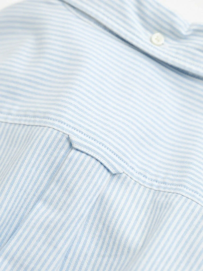 Back of the GANT oxford striped shirt.