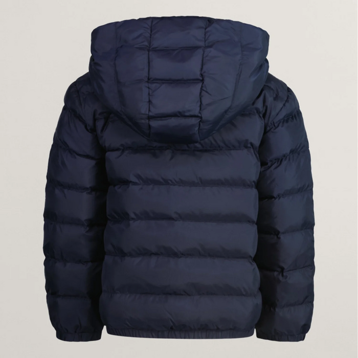 Back view of the GANT boy's padded jacket.