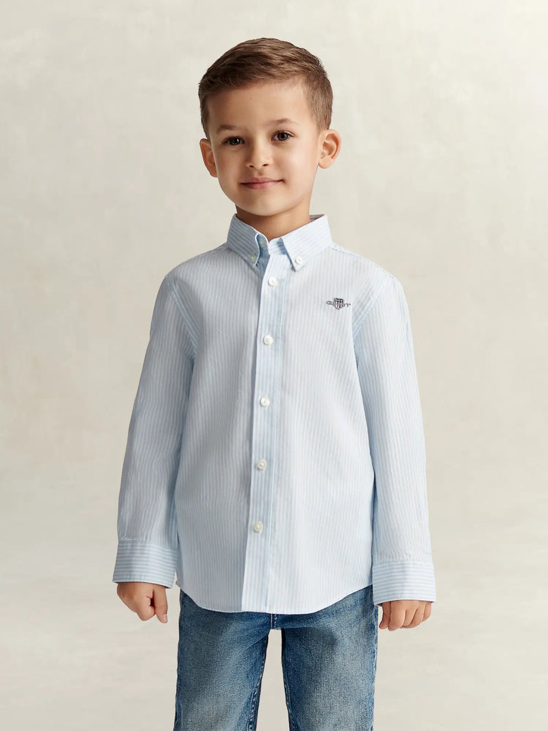 GANT Pinstripe Oxford Shirt - Sky Blue