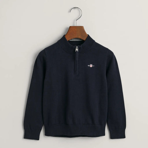 GANT navy shield half zip sweatshirt - 884028.