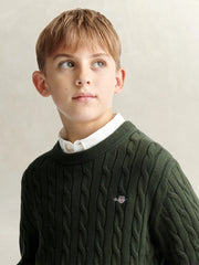 Closer look at the GANT shield sweater.