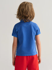 Reverse side of the GANT blue sunfaded polo shirt.