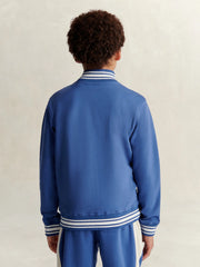 Back of the GANT blue zip up sweatshirt.