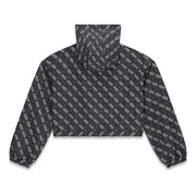 Back of the Guess black 4g jacket.