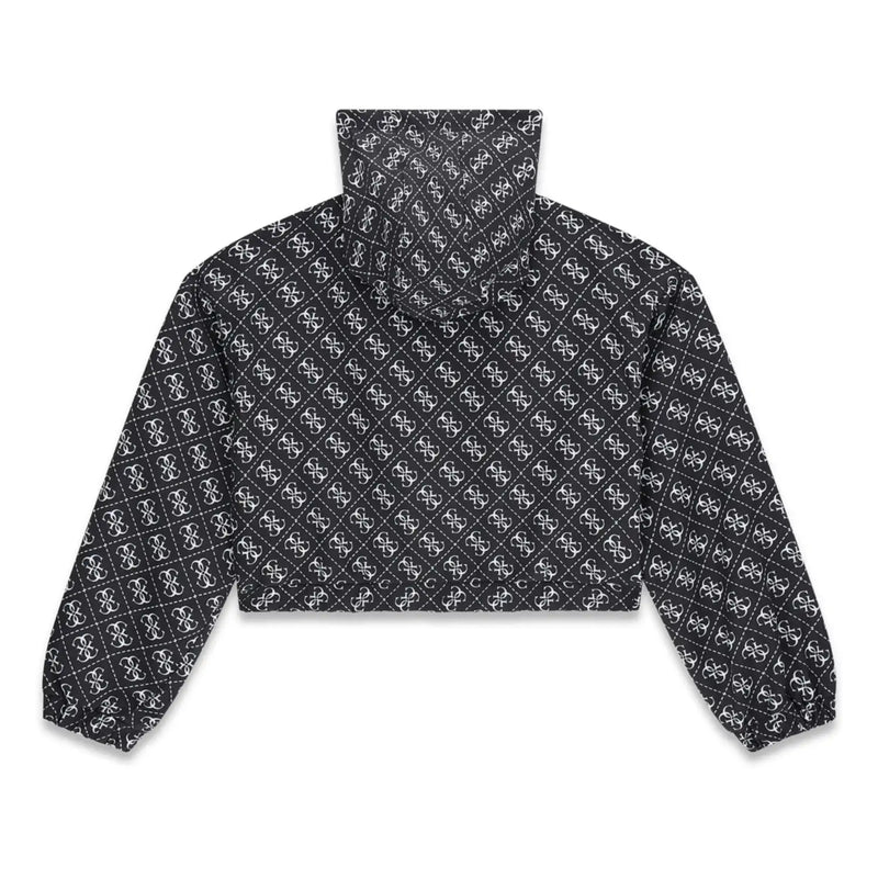 Back of the Guess black 4g jacket.