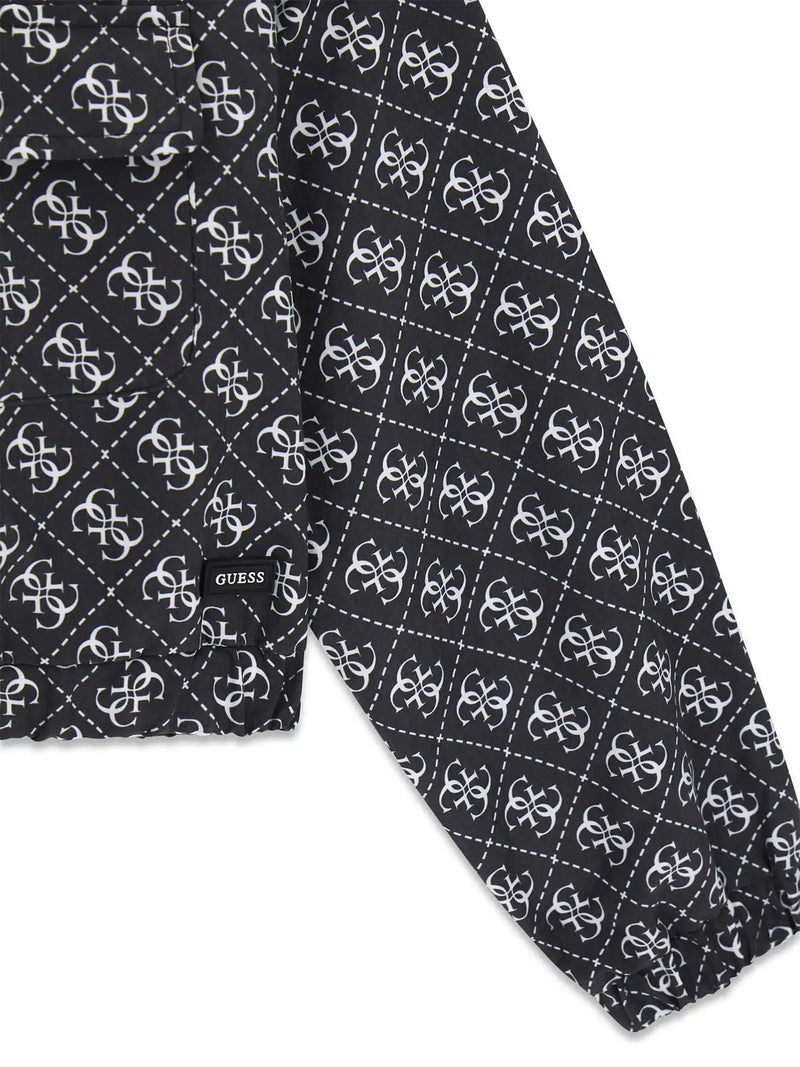 Closer view of the Guess 4g jacket.