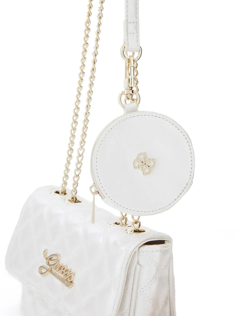 Guess cream bag with matching purse.