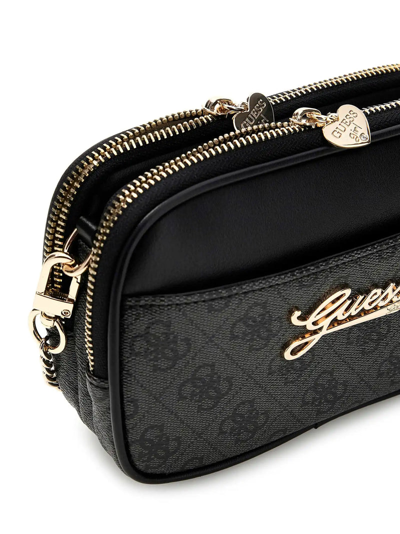 Guess 4g bag with gold metal hardware.