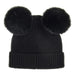 Back view of the Guess black bobble hat.