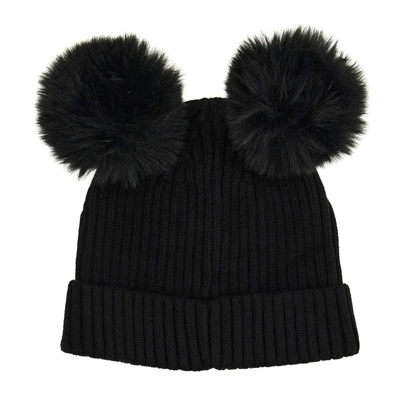Rear view of the Guess bobble hat.