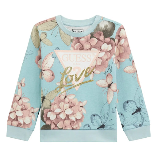 Guess blue butterfly sweatshirt - k5rq01.