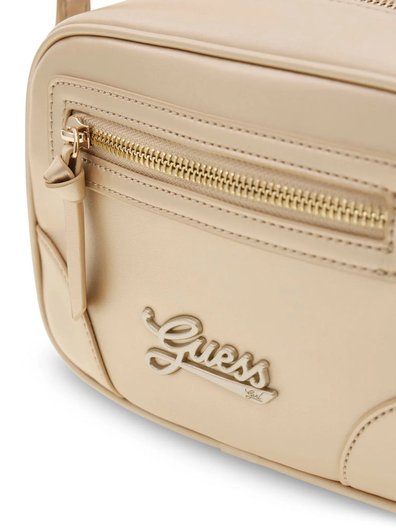 Guess camera bag with script logo.
