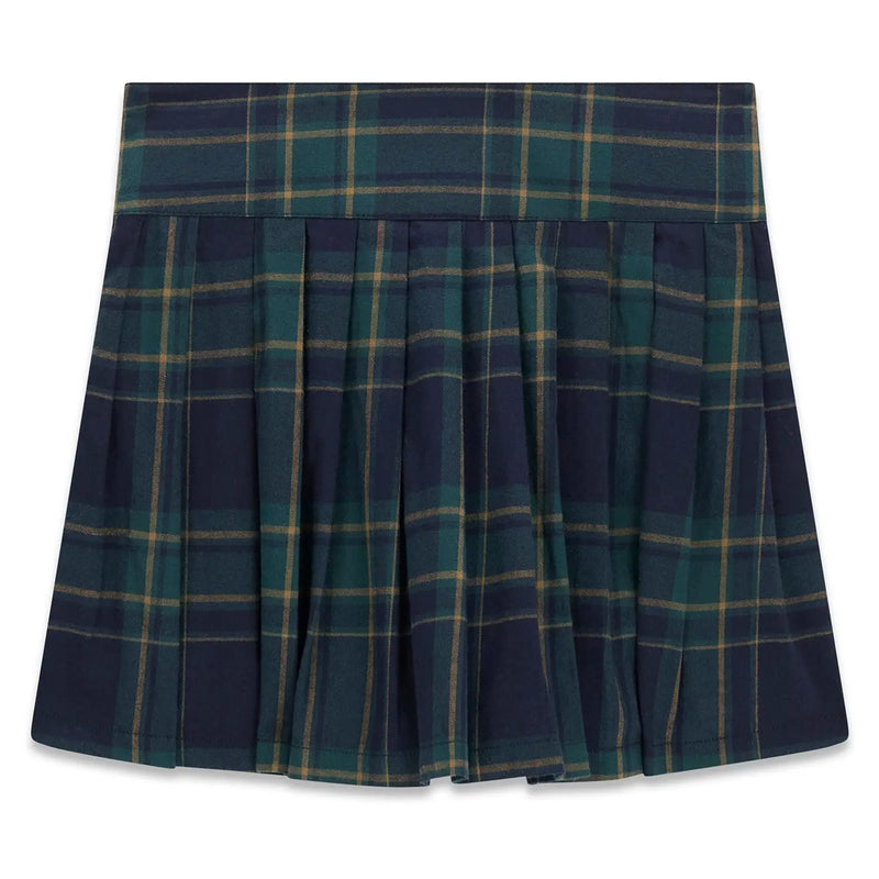 Back of the Guess navy plaid skirt.
