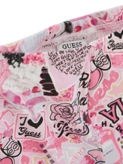 Closer look at the Guess collage print leggings.