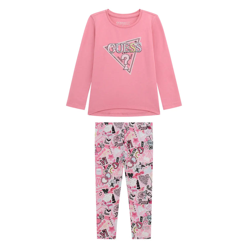 Guess collage print leggings set - k5yi10.