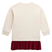 Rear view of the Guess combined dress.