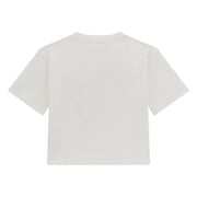 Back of the Guess white cropped t-shirt.