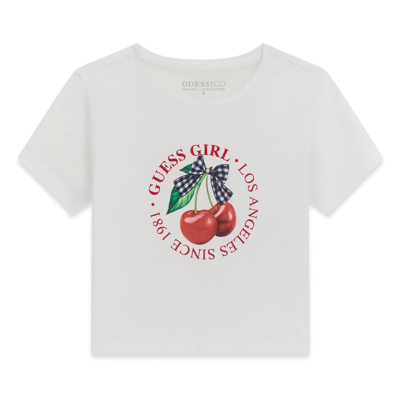 Guess girl's cropped t-shirt - j6ri02.