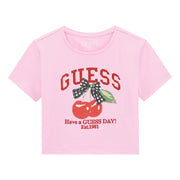 Guess girl's cropped t-shirt - j6ri06.