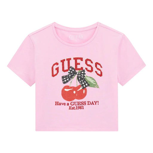 Guess girl's cropped t-shirt - j6ri06.