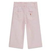 Rear view of the Guess pink culottes.
