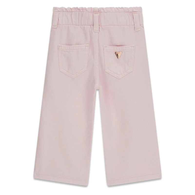Rear view of the Guess pink culottes.