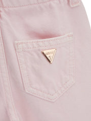 Guess culottes with gold triangle badge.