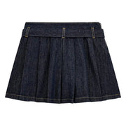 Rear view of the Guess denim skirt.
