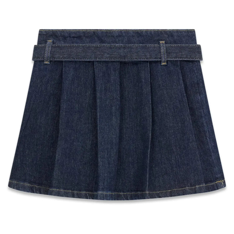 Rear view of the Guess denim skirt.