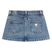 Back of the Guess denim skirt.